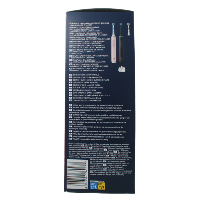 Electric toothbrush pro 3 3900 black pink 1 Set