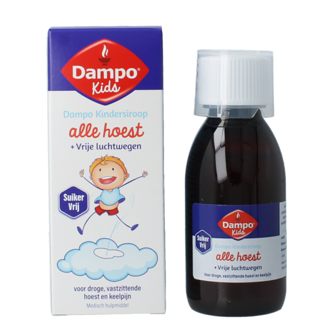 Dampo Kindersaft gegen jeden Husten zuckerfrei 120 Milliliter