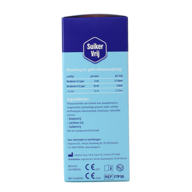 Dampo Jarabe Infantil para todo tipo de tos sin azúcar 120 ml