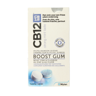CB12 CB12 Boost chicle para el cuidado bucal sabor menta fuerte 10 unidades