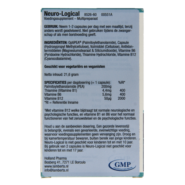 Lamberts Neuro-logical (PEA) 60 gélules