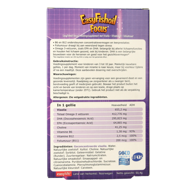 Easyfishoil focus 30 żelków