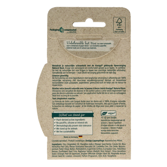 Kneipp Lippenpflege Natural Rosé 3,5 Gramm
