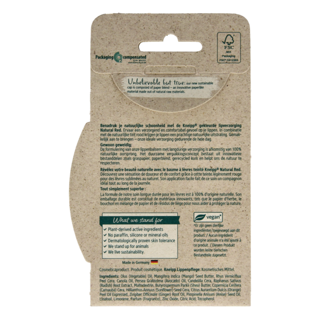 Kneipp Lippenpflege Natural Red 3,5 Gramm