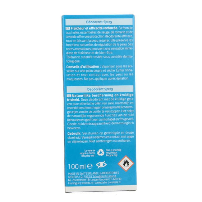 Déodorant à la sauge en spray 100 ml