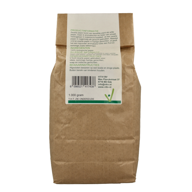 Vitiv Pieprz czarny mielony bio 1 Kilogram