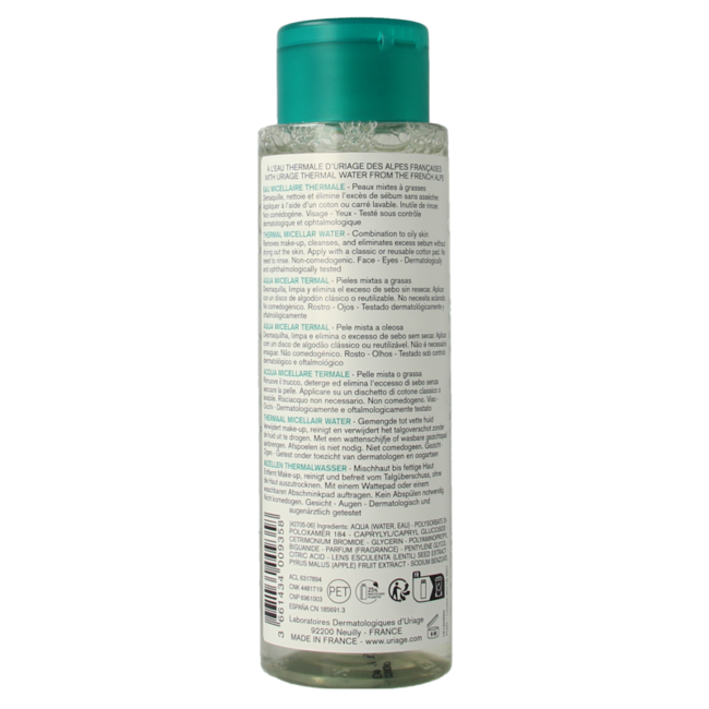 Uriage Agua Micelar Térmica para piel mixta a grasa 250 ml