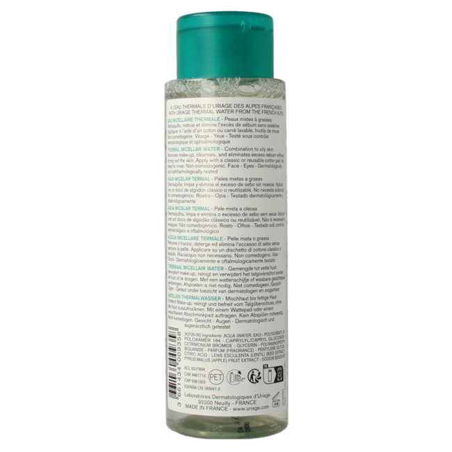 Uriage Eau micellaire thermale peaux mixtes à grasses 250 ml