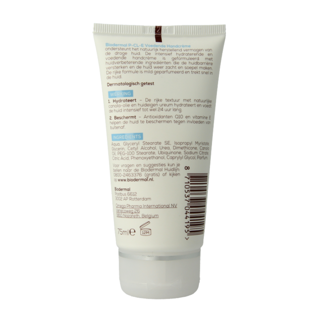Crème pour les mains Biodermal 75 ml