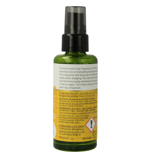 Primavera Organic room spray focus & learn organic 50 Millilitre