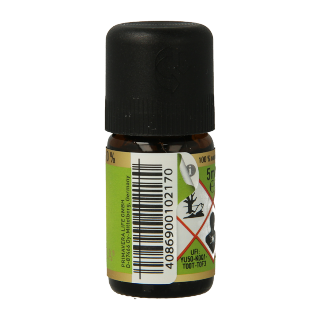 Primavera IJzerhard citroenverbena 10% bio 5 Milliliter