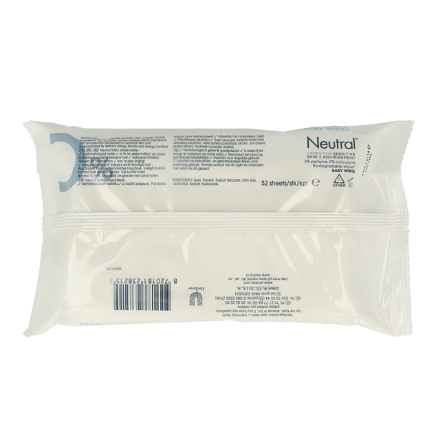 Lingettes bébé 52 lingettes 52 pièces