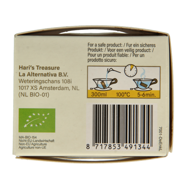 Hari Tea Jengibre, Limón y Cúrcuma Mindscape Bio 10 Unidades