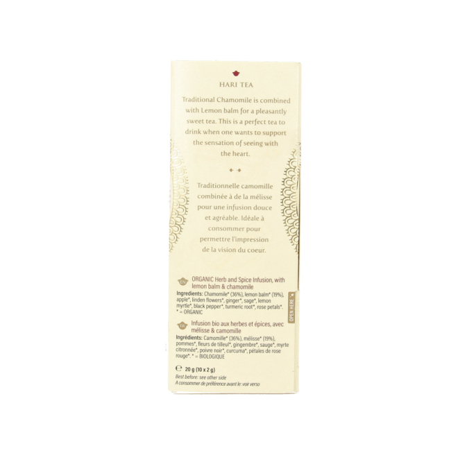 Hari Tea Organic Lemon Balm & Chamomile Sweetheart 10 Bags