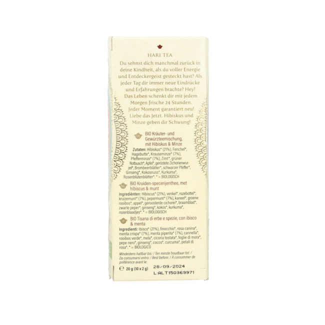 Hari Tea Hibiscus & Menthe New Sensation Bio 10 Sachets