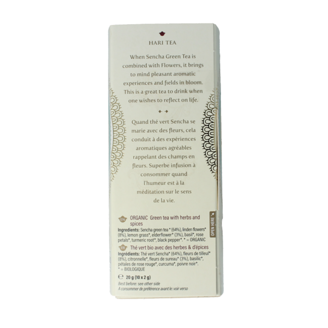 Té verde y flores forget me not bio 10 unidades