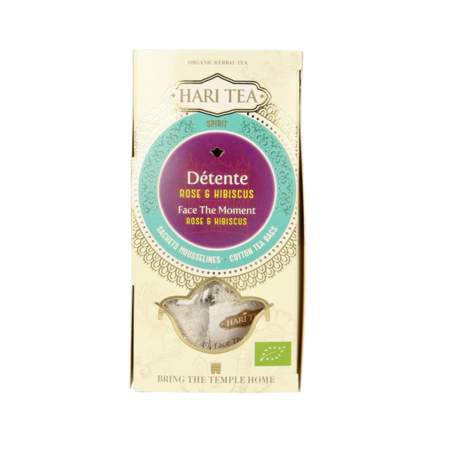 Herbata Hari Tea Rose & Hibiscus face the moment bio, 10 sztuk