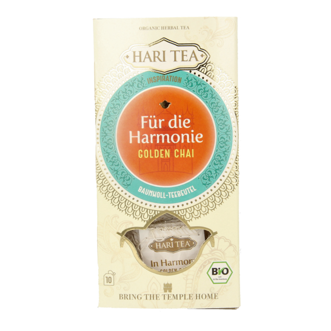 Hari Tea Golden Chai in Harmony Bio, 10 Stück