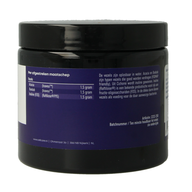 CellCare Complejo de fibra acacia-inulina-baobab 250 gramos