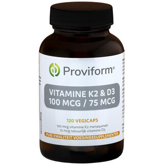 Proviform Vitamin K2 100 mcg & D3 75 mcg 120 vegetarische Kapseln
