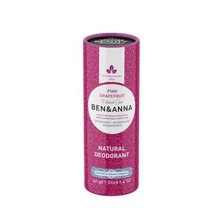 Ben & Anna Desodorante de pomelo rosa en tubo de papel 40 g