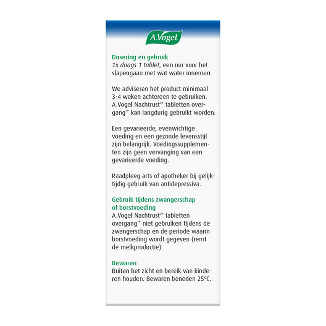 Nachtrust tabletten overgang 30 Stuks