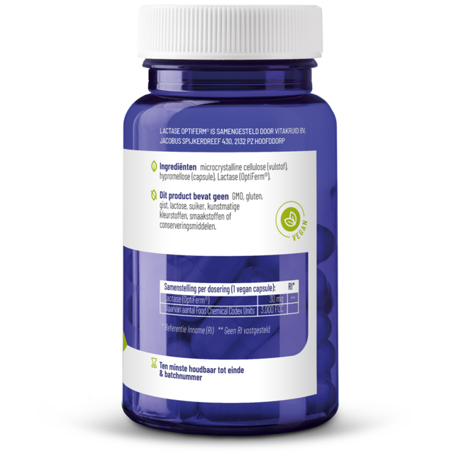 Vitakruid Lactase enzym OptiFerm 3.000 FCC 90 Cápsulas vegetarianas
