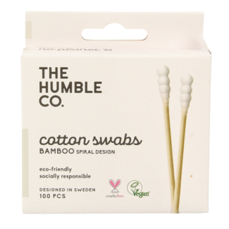 The Humble Co Wattenstaafjes spiraal - wit 100 Stuks