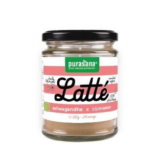 Purasana Purasana Latte ashwagandha cinnamon vegan organic 120 Gram