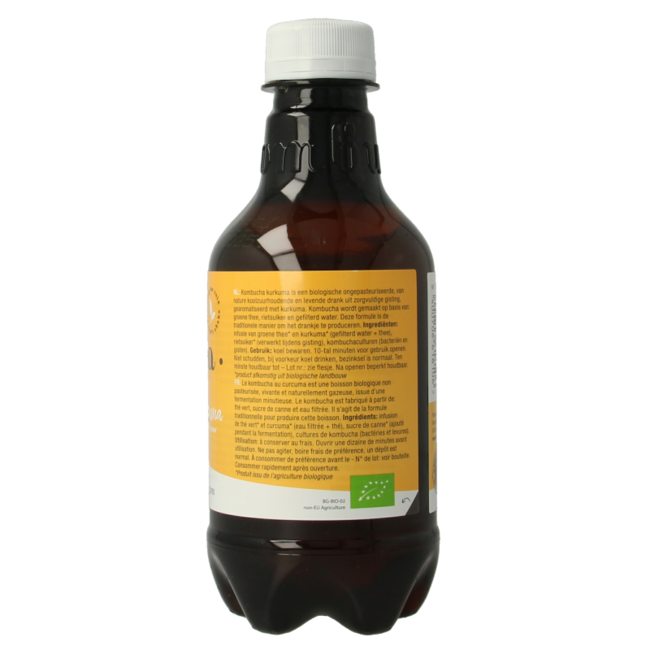 Purasana Kombucha turmeric vegan organic 330 Millilitres