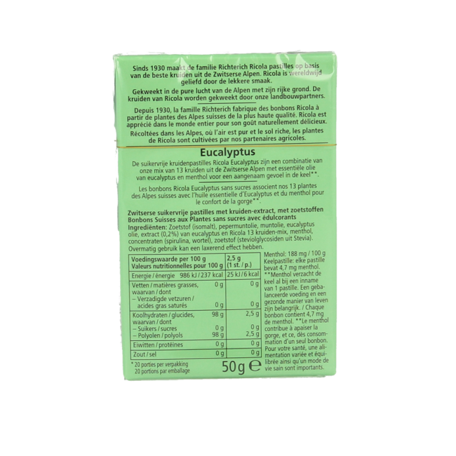 Eucalipto sin azúcar 50 g
