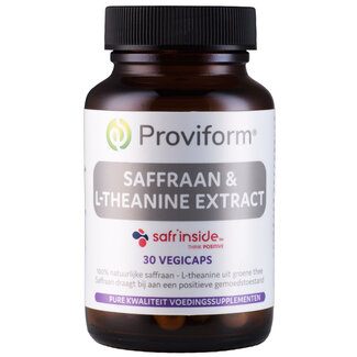 Proviform Proviform Saffraan 30mg active & theanine 100mg 30 Vegetarische capsules