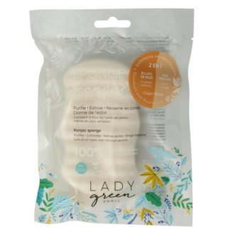 Lady Green Lady Green Konjac Körperschwamm mit zerstoßenen Walnüssen, 1 Stück