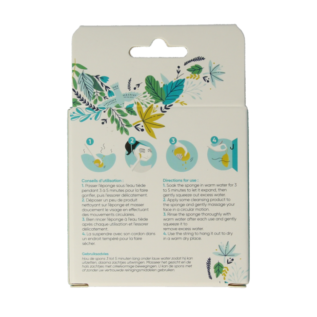 Esponja Facial Konjac Lady Green con Nuez Triturada, 1 Unidad