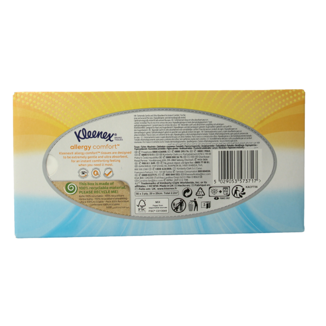 Kleenex Allergy comfort tissue 56 unidades