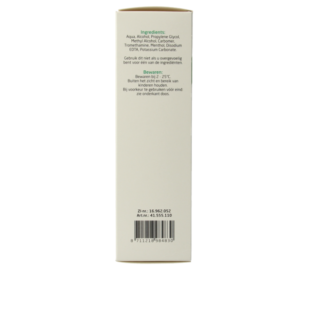 Teva Levomenthol cooling gel 1% 100 Gram