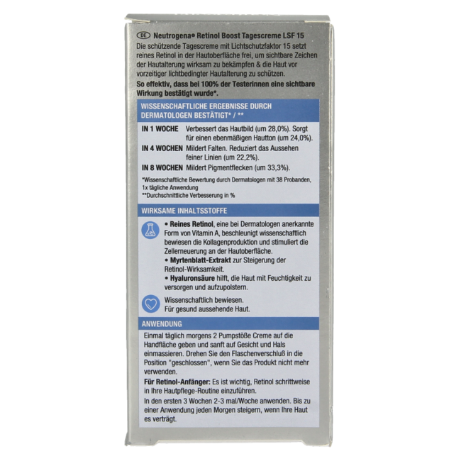 Neutrogena Retinol Boost Crema de Día SPF15 50 Mililitros