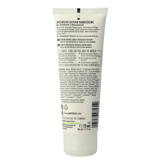 Sante Intensive repair hand cream 75 Millilitres