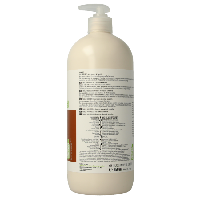 Sante Family Coconut & Vanilla Organic Shower Gel 950ml