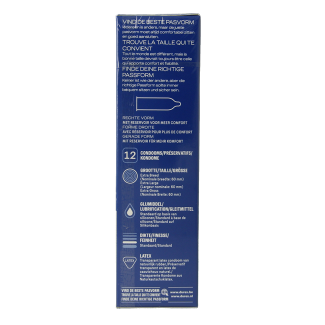 Preservativos Durex XXL 12 unidades