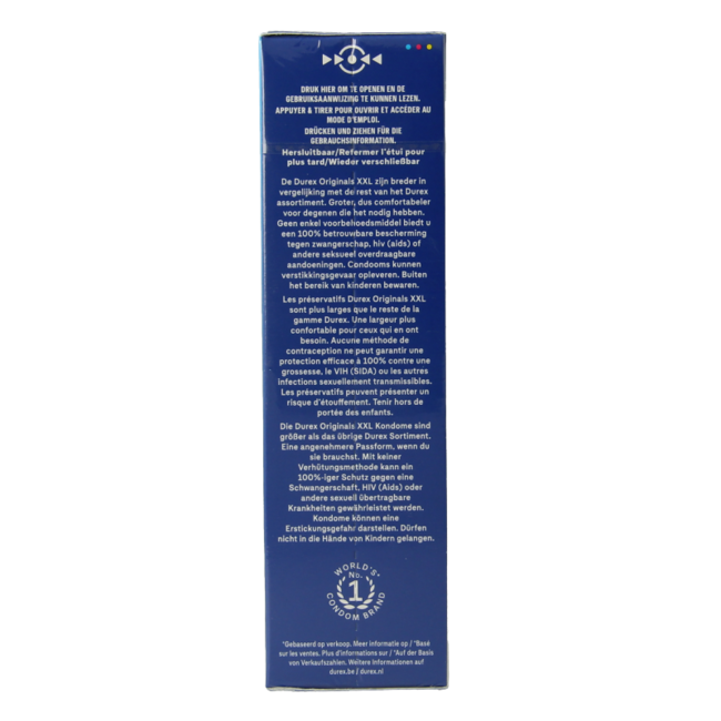 Preservativos Durex XXL 12 unidades