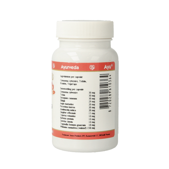 Ayurveda BR Ayu gluco 60 Cápsulas vegetarianas