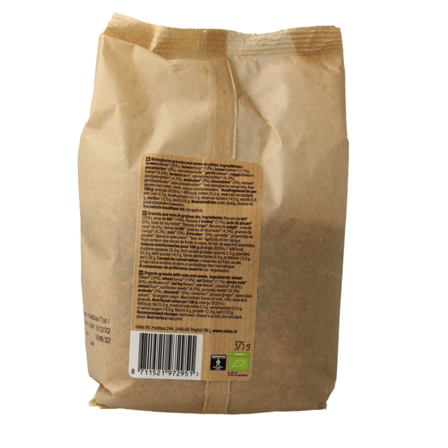 Your Organic Nature Granola frutos secos y semillas bio 375 gramos