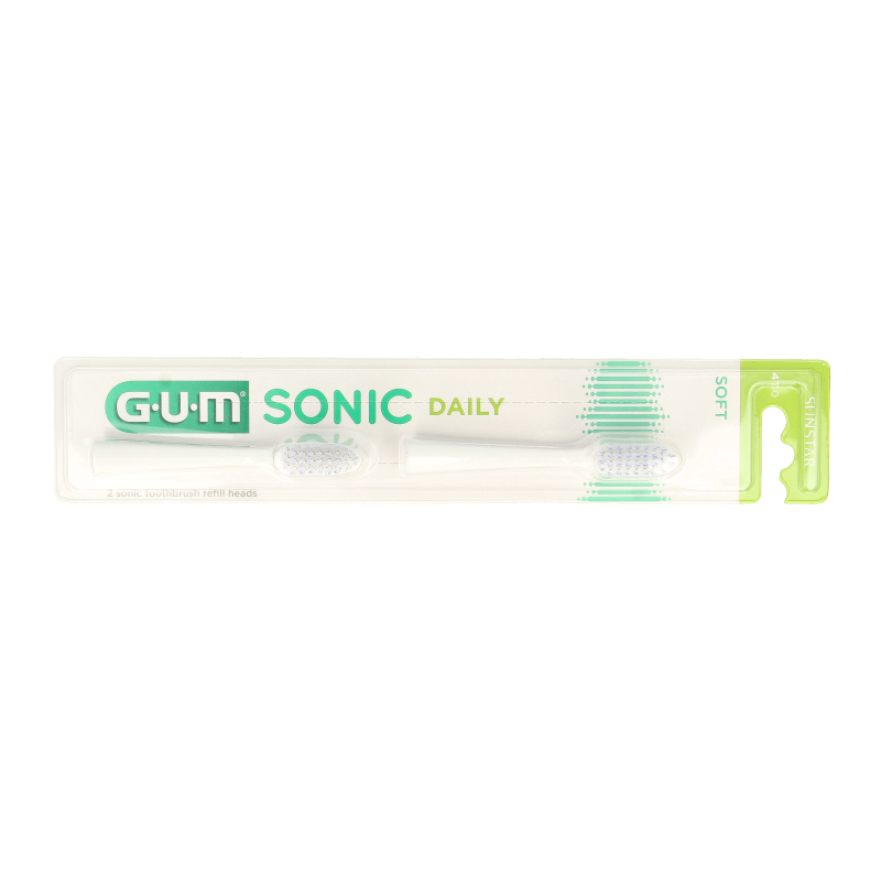 GUM Cabezal de cepillo Sonic blanco 2 unidades
