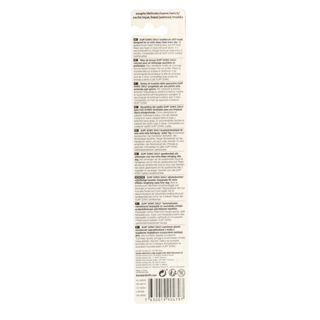 GUM Sonic replacement brush head white 2 pieces