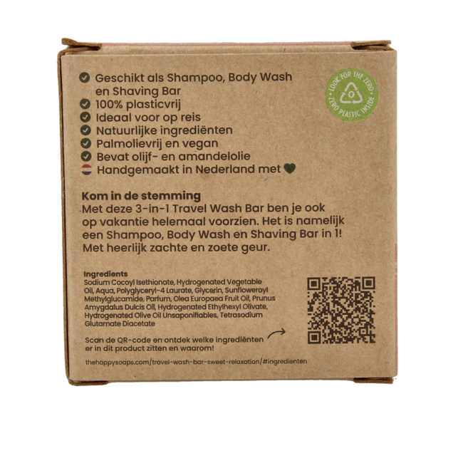 3-in-1 Reise-Waschstück Sweet 40 Gramm