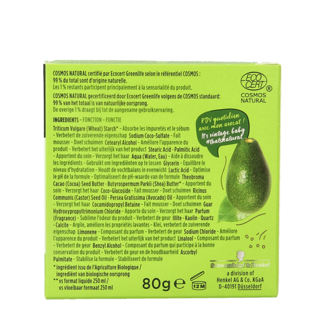 Nature Box Acondicionador Sólido de Aguacate 80 gramos