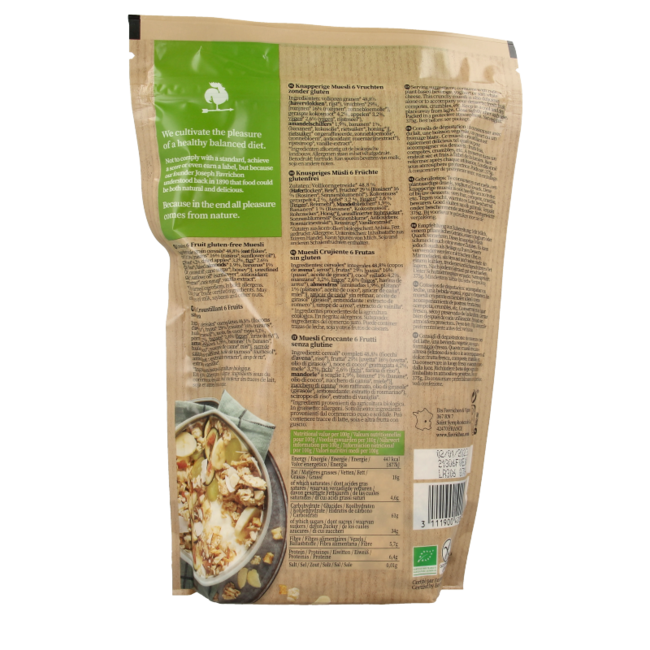 Muesli de 6 frutas bio 375 gramos