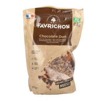 Favrichon Favrichon Muesli crujiente dúo de chocolate 375 gramos