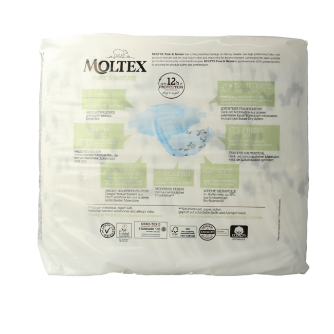 Pure & Nature Baby Nappies Midi, 33 Pack